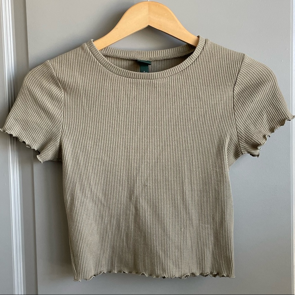 Wild Fable Waffle Knit Cropped Tee
